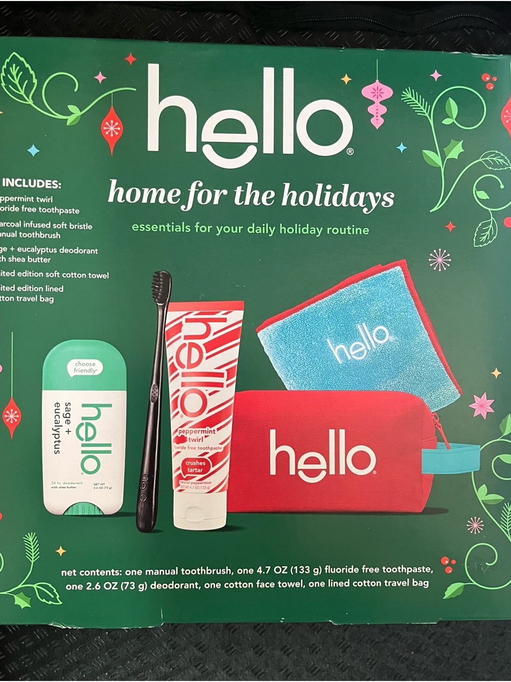 hello Home for the Holidays Bath & Body Gift Set - Red & Blue